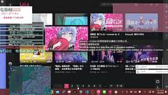 playing pc game with cute pussy companion