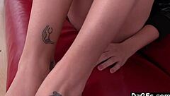 want to see this cute brunette with glasses have a quickie audition on the sofa?