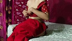 hey, watch this hot indian bhabhi in red sari get pounded by neighbor!