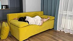 Damn! Big ass milf got drilled on husband's couch!