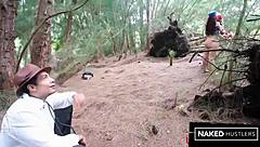 Emotional Threesome with Ebony and Ivory in Florida Woods