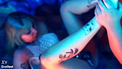 Lesbian strap-on sex with toe sucking and foot tickling, a unique niche twist