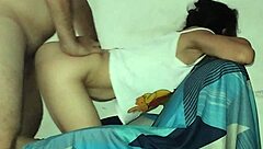 latina milf bent over in doggystyle creampie delight