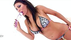 Makayla Cox Takes Huge Cock Deep In Her Throat Intensely