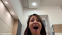 Talia Mint is so horny in the kitchen