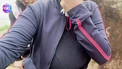 young guy fucks big ass girl on public beach