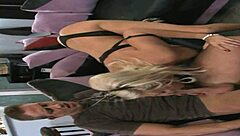 Does sexy diamond tease with her big tits while fucking that horny man?