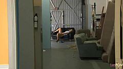 Cute curly-haired blonde starts with intense solo masturbation, then a mature MILF passionately licks all her holes in a wild lesbian encounter