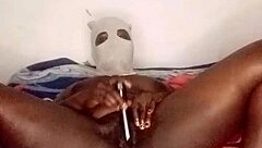 Tinysmall 18+er Alone Plays With Her Homemade Clit And Big Black Cock