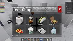 Two people explore roblox adventures and public restroom encounters