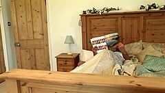 Kirsten Halborg's curvy BBW blonde body in lingerie teases big tits and shaved pussy for doggystyle assfucking