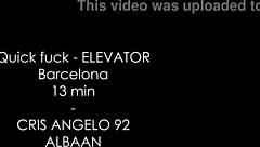 Stuck in elevator during blackout, group fun with spanking and deepthroat