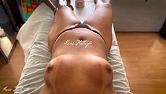 Wife goes topless during massage.