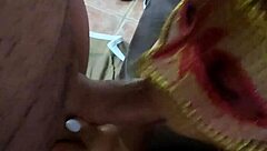 Latina Neighbor Gives Group Blowjob