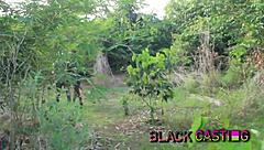 Desi Melanie's Quickie Doggystyle with Big Black Cock in African Palmfruit Farm