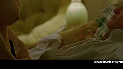 alexandra daddario strips naked on the sofa, ripping her clothes off