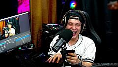 bi mejia shows how she likes to be on podcast table, ruan kisses her feet nicely