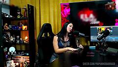 bi mejia shows how she likes to be on podcast table, ruan kisses her feet nicely