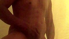 a solo shower bathing session unfolds