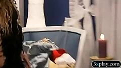 Bold group oral sex with intense enjoyment.