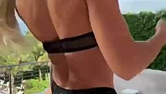Boutinela showcases all black bikini compilation with thong and panties