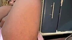 Stepdad surprises stepdaughter with hard anal after work, her gaping ass and big natural tits enticing him passionately