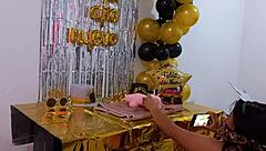 Hot stepsister gets fucked on her birthday, called dirty fucking whore, needs psychologist