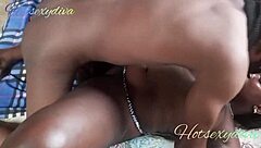 Big ass senior girl bent over fucks junior student with monster cock outdoors intensely