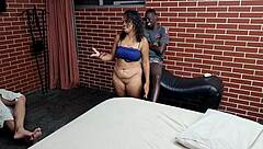 behind scenes of mimi pimentinha's first porn giving ass and cum