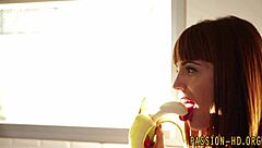 petite european babe gets cumshot