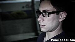 Glamcore's Beautiful Teen Gets a Facial from Her Fake Instructor Outdoors