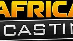 Busty natural ebony swallows casting agent's big white cock