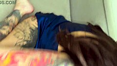 Yo, tattooed Violet Ren gets ass and throat slammed hard. Face fucked and gagged like crazy!