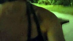 shemale ting xuan flashes cock in community garden spot