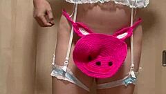 She's caressed in a shame costume, her juicy body teased