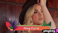 Did you see Meg Cyria posing with her big natural tits for Playboy? The hot babe loved it!