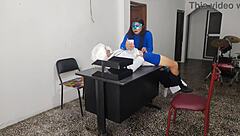 A doctor and his secretary have a passionate encounter in the office.