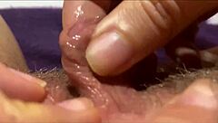 I can't believe my big clit orgasm on closeup