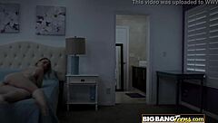 The curvy babe oils her fat ass and bounces on the pornstar's cock while giving a rimjob