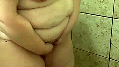 Curvy Bbw Wife Washing Up In Shower