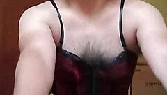 Shirley Dancing Sexy In Red-Black Corset And Lingerie