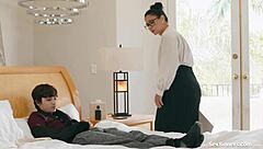 teacher gives student a little help with that handjob in class