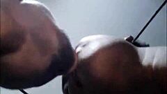 African teen slobbering on my dick with phat lips