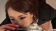 Japanese Office Lady Aya Kisaki Sucks Colleague’s Dick Uncensored