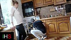 Slutty Blonde Milf Gets Swollen Pussy Fucked In Kitchen With Rimjob And Doggystyle