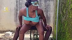 quickie from the back is always sweet with babe bent over in doggystyle outdoor ass fucking