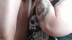 The guy meets a chubby redhead woman who suggests sex, leading to blowjob and cumshot