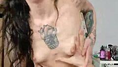 tall skinny girl rides cock to moaning orgasm in pov