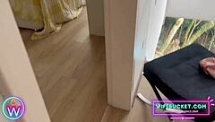 Caught step-sister fucking in bedroom