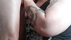 The guy meets a chubby redhead woman who suggests sex, leading to blowjob and cumshot